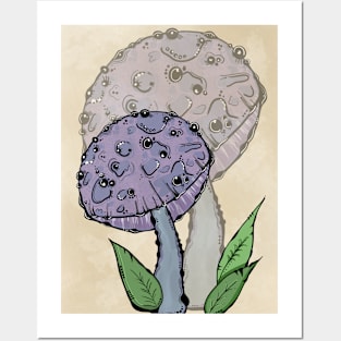 Purple Abstract Mushroom, Classy And Cool Posters and Art